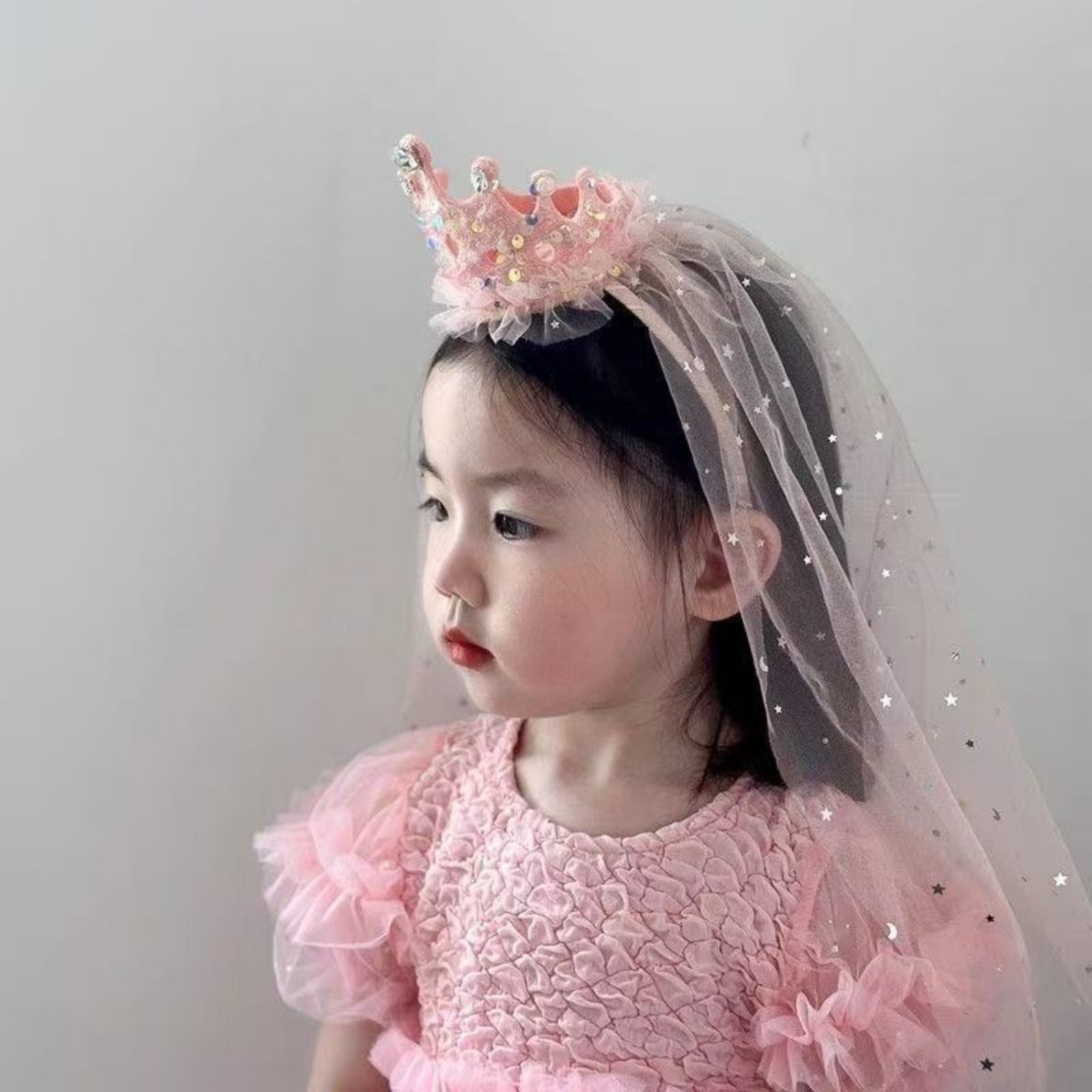 1PC Princess Crown Veil Headba - Philodendron Pink Princess review and price